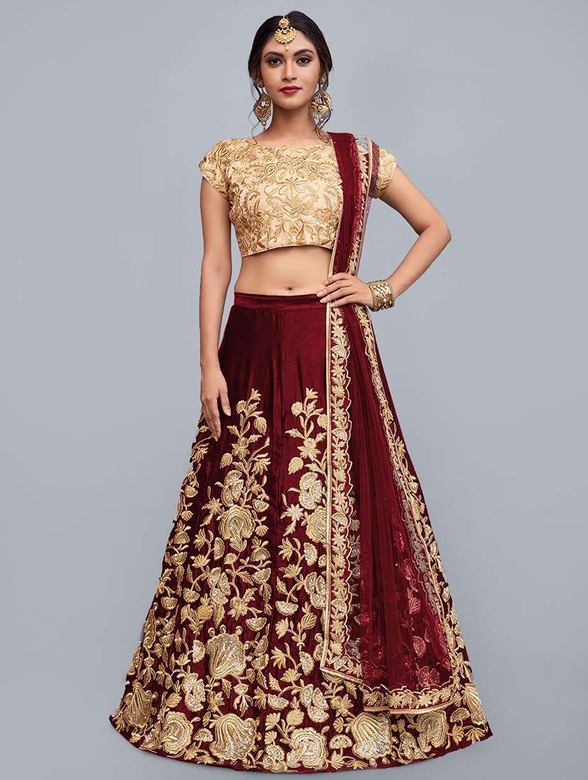 Floral Embroidered A Line Lehenga