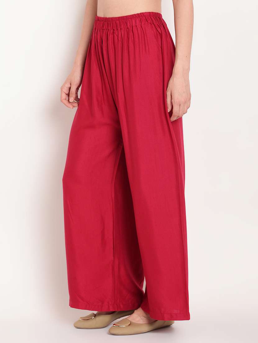 High Rise Solid Palazzo 