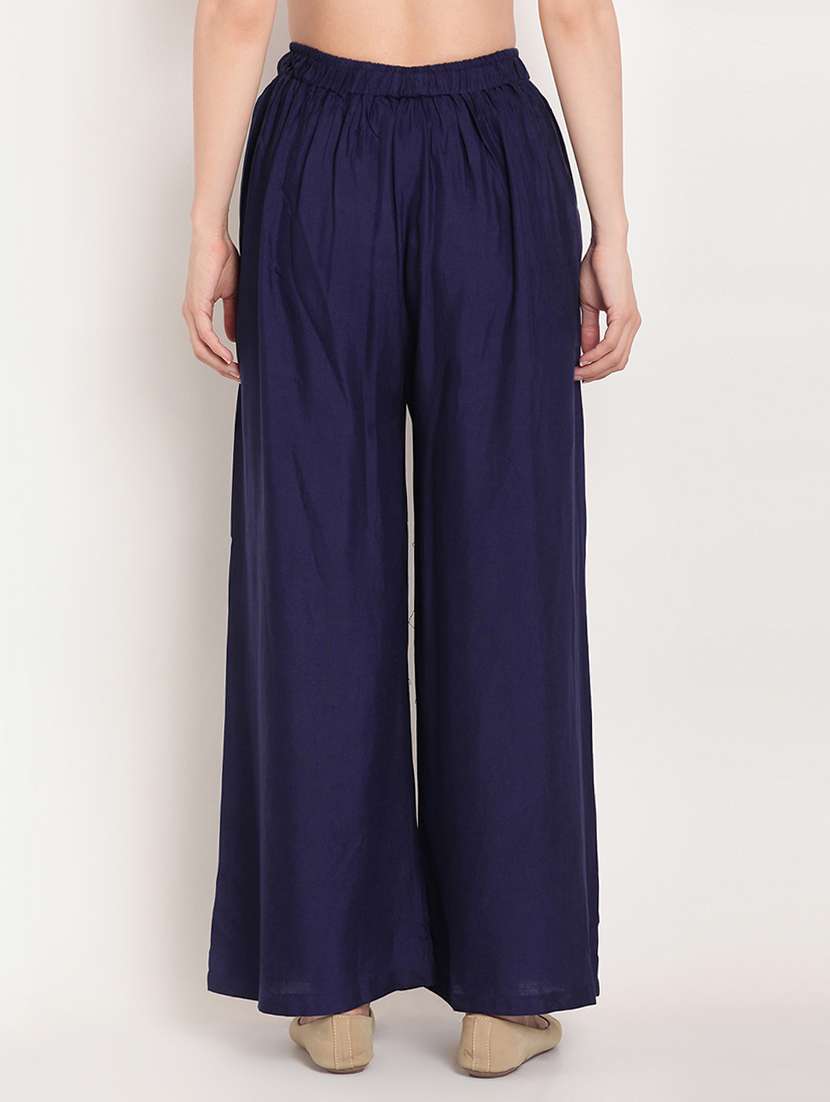 High Rise Solid Palazzo 