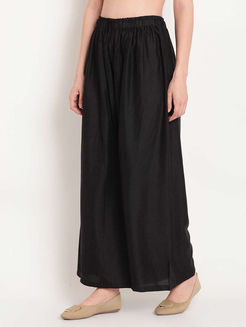 High Rise Solid Palazzo 