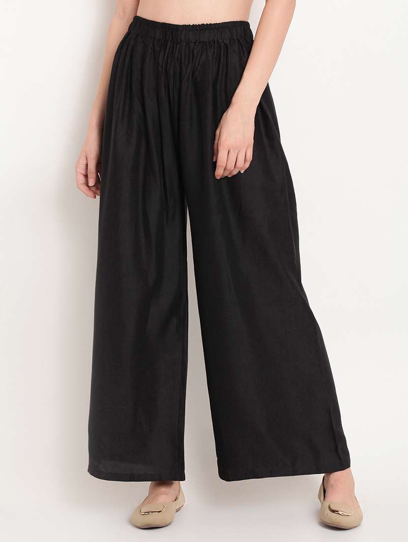 High Rise Solid Palazzo 