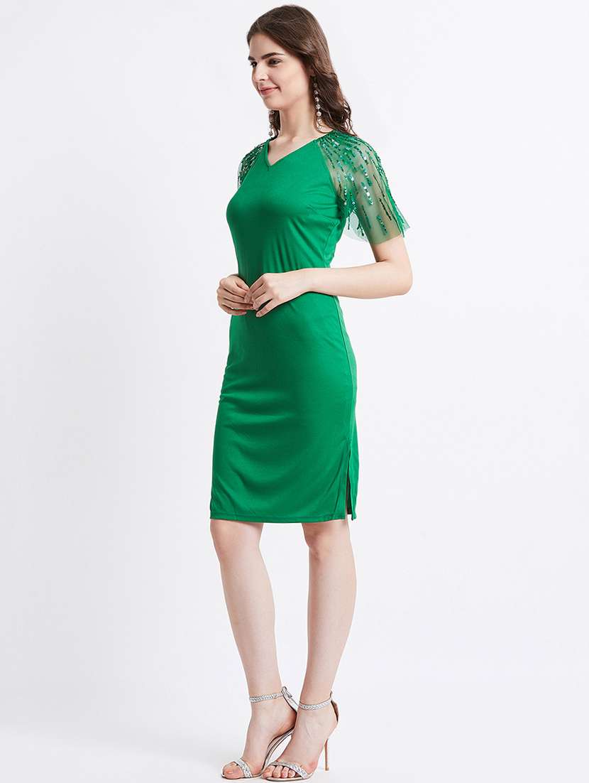 Women's Sheath Solid Dress