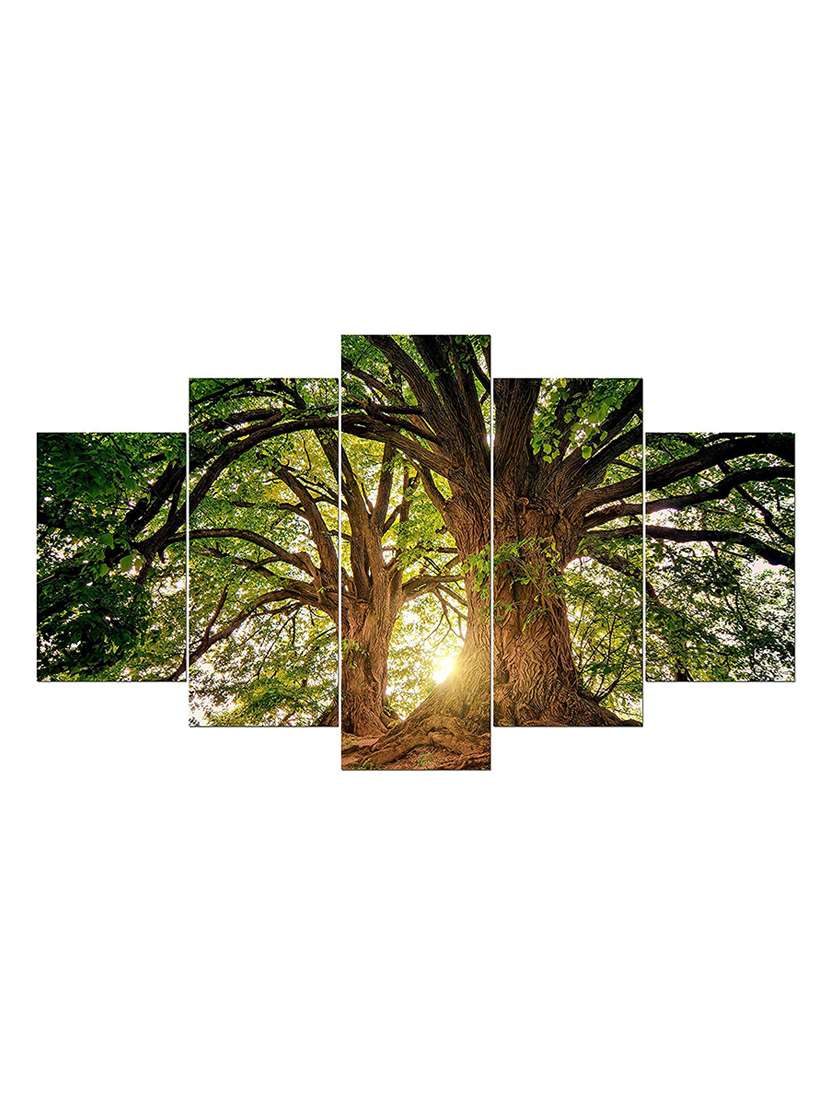 Digital Print 5 Panel Wall Art Wooden Painting 