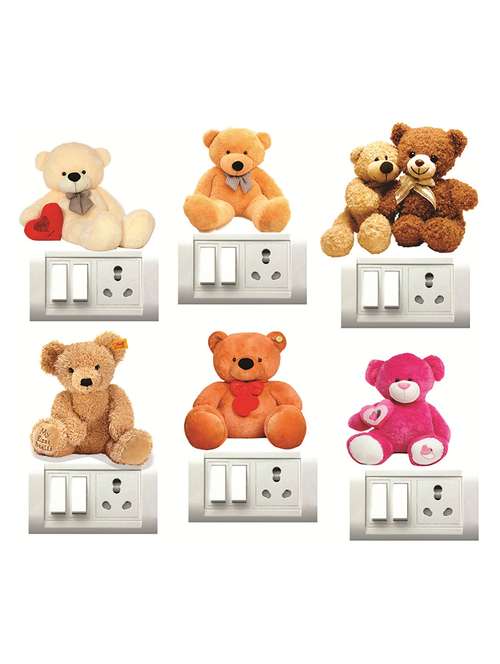 Teddy Bear Switch Board Sticker 