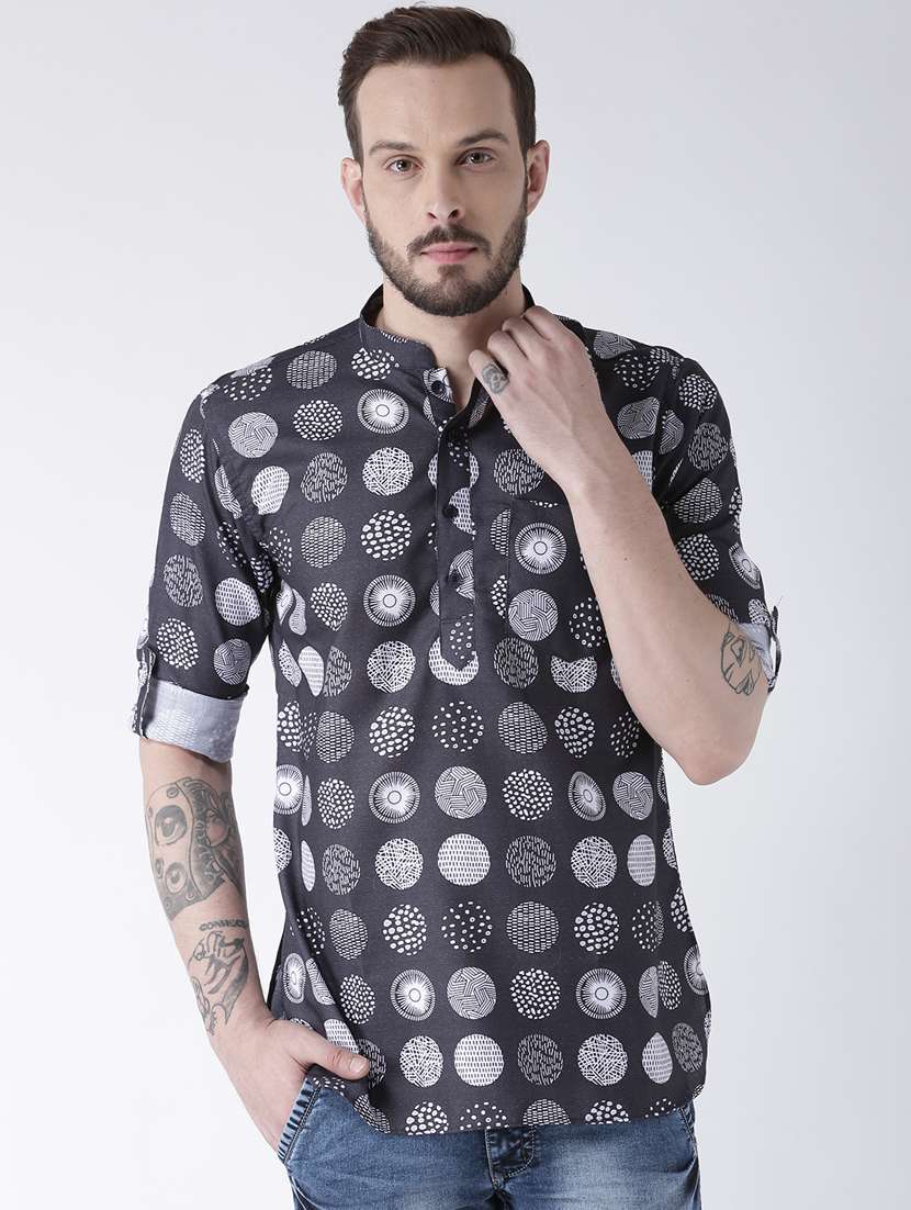 Blue Cotton Short  Kurta
