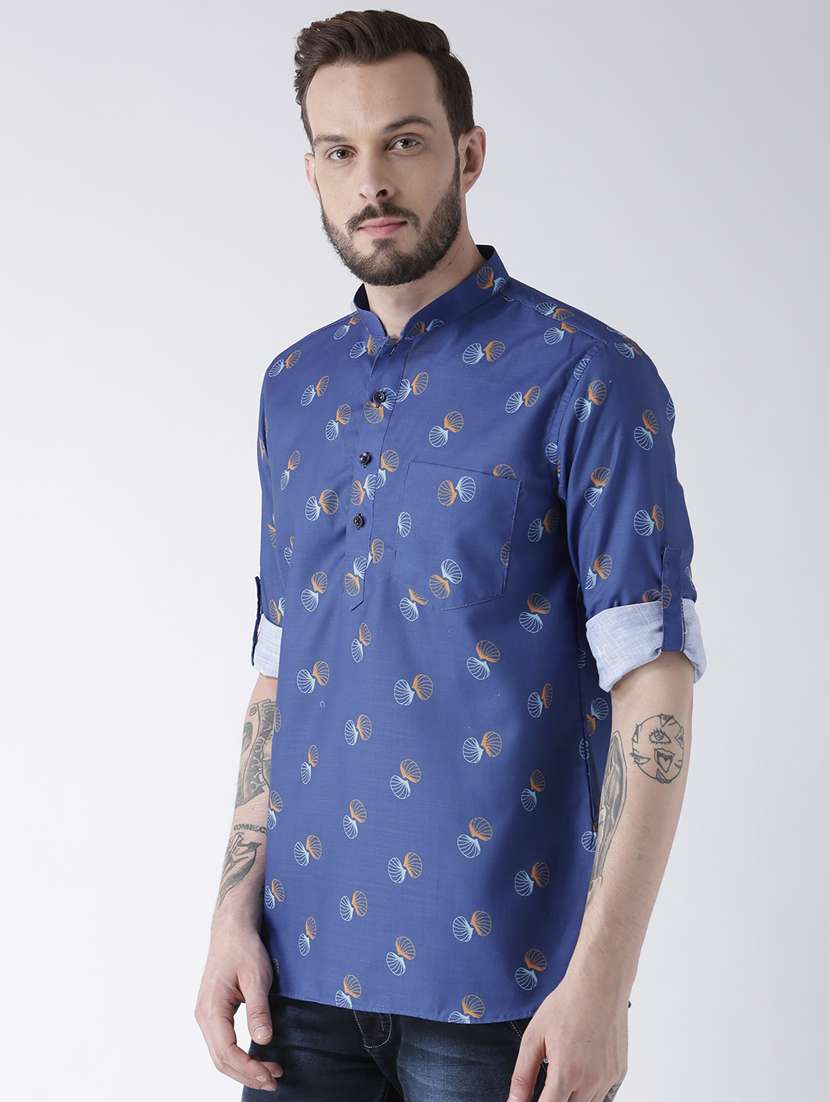 Multi Colored Cotton Short  Kurta