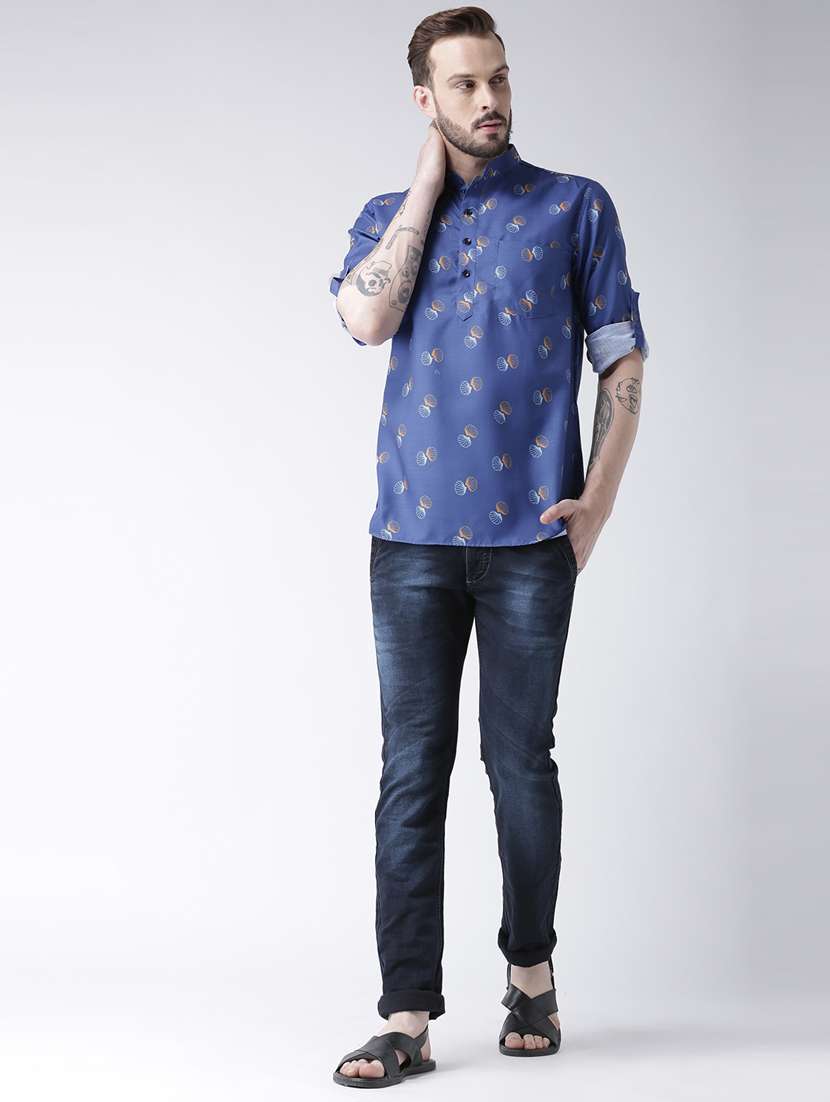 Multi Colored Cotton Short  Kurta