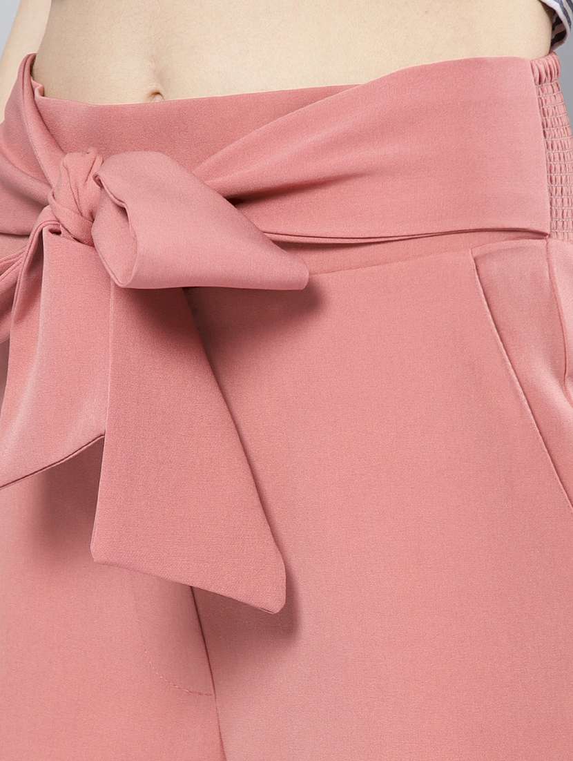 Tie Front Wide Leg Trouser 