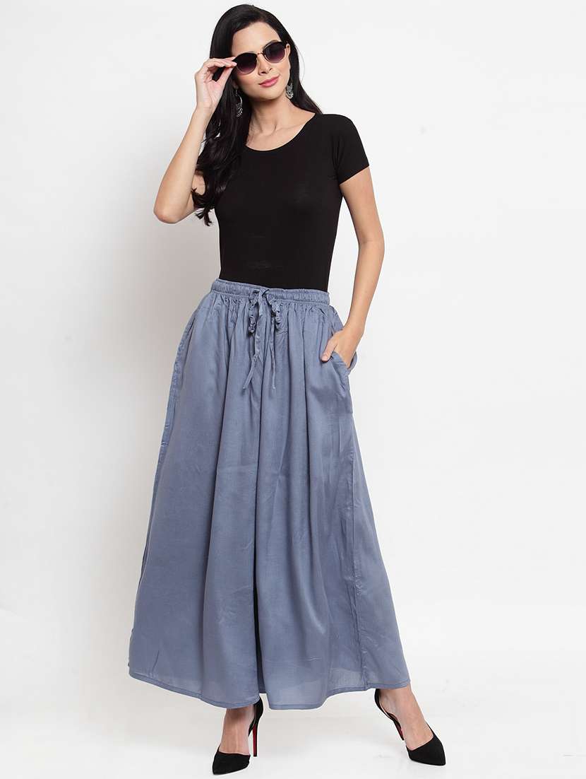 Drawstring Waist Flared Palzzo 