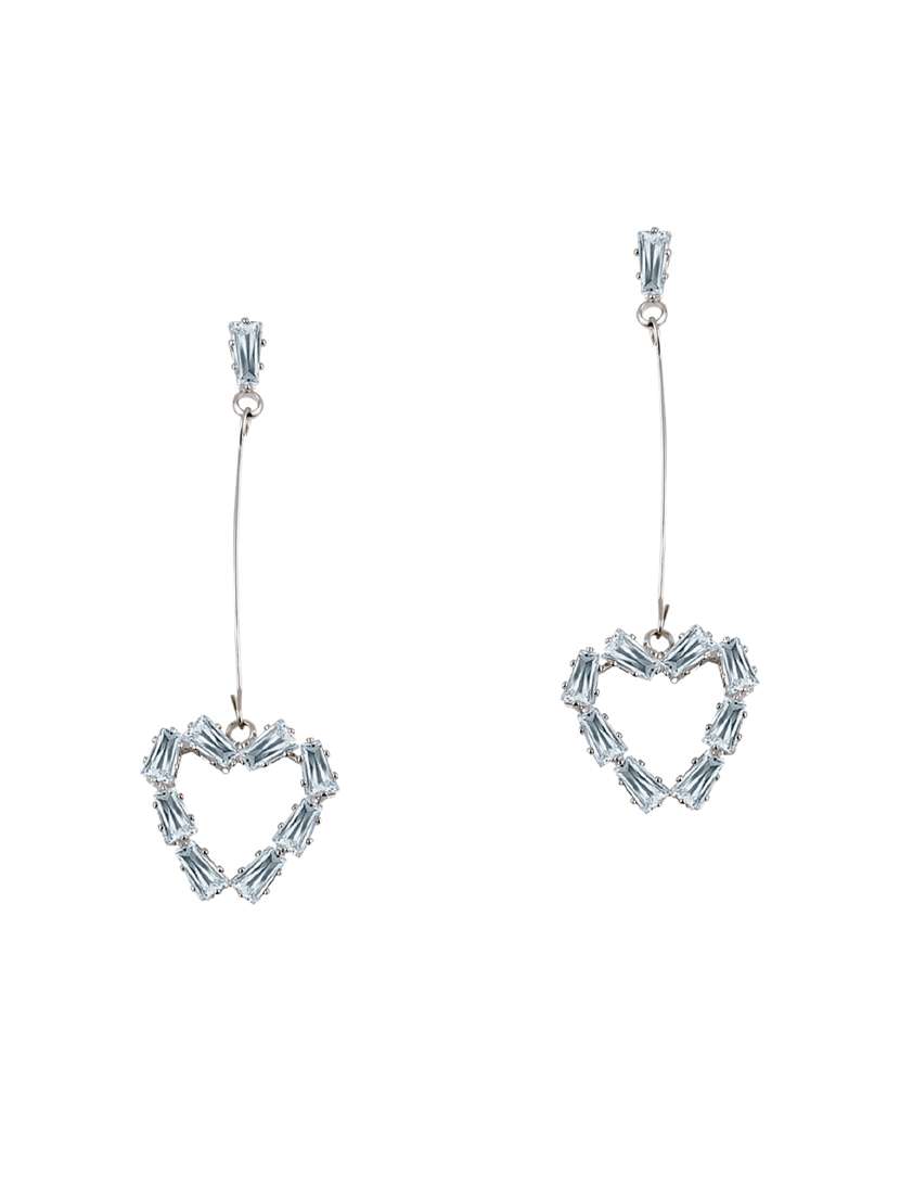Silver Metal Drop Earring