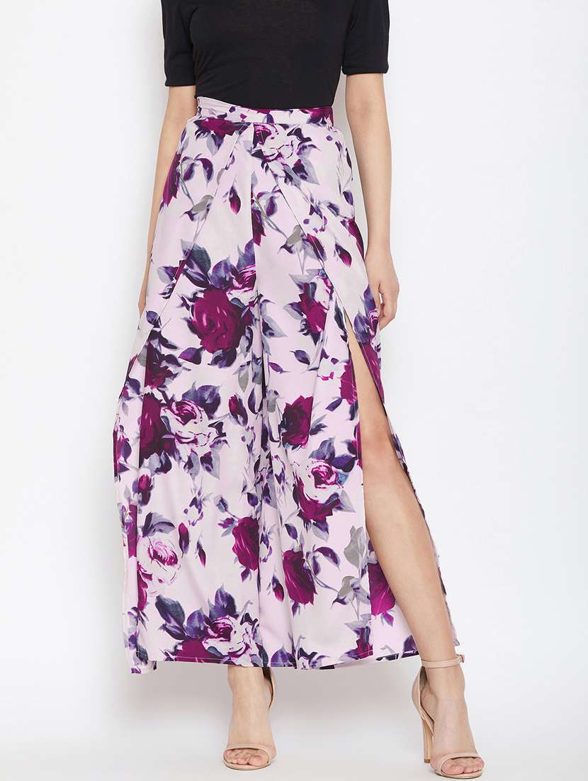 High Rise Solid Wrap Palazzo
