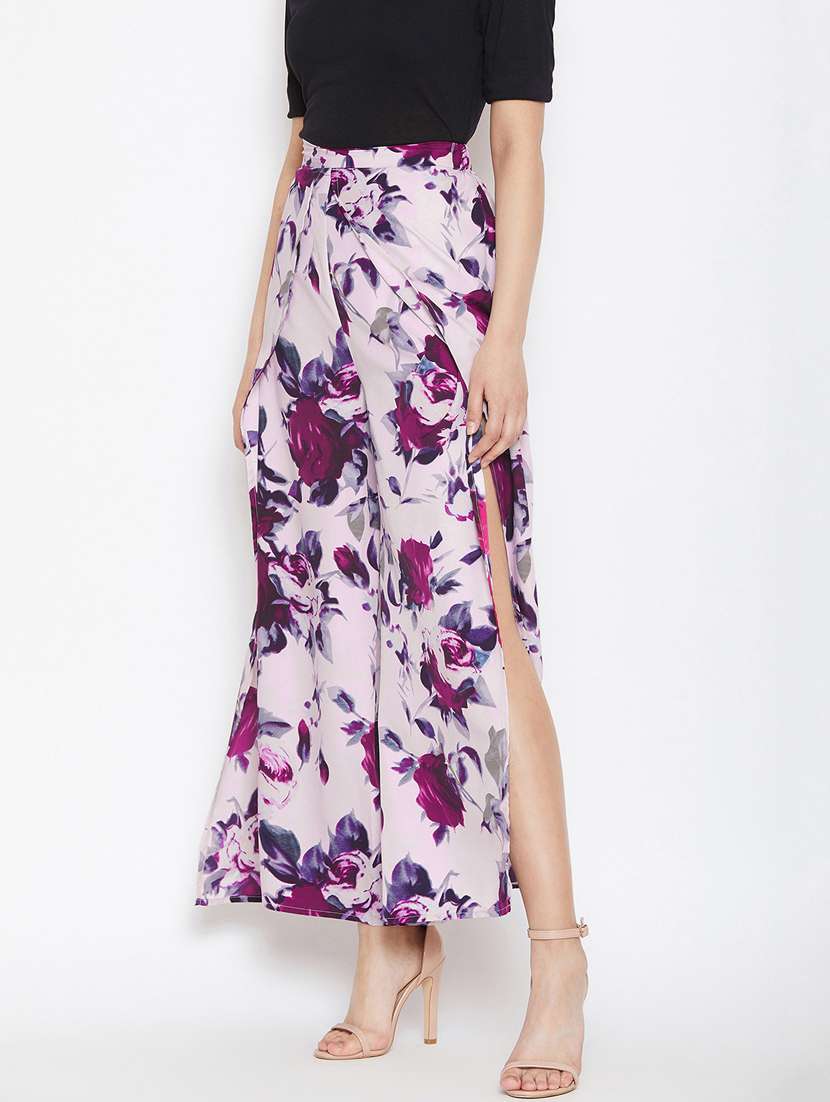 High Rise Solid Wrap Palazzo