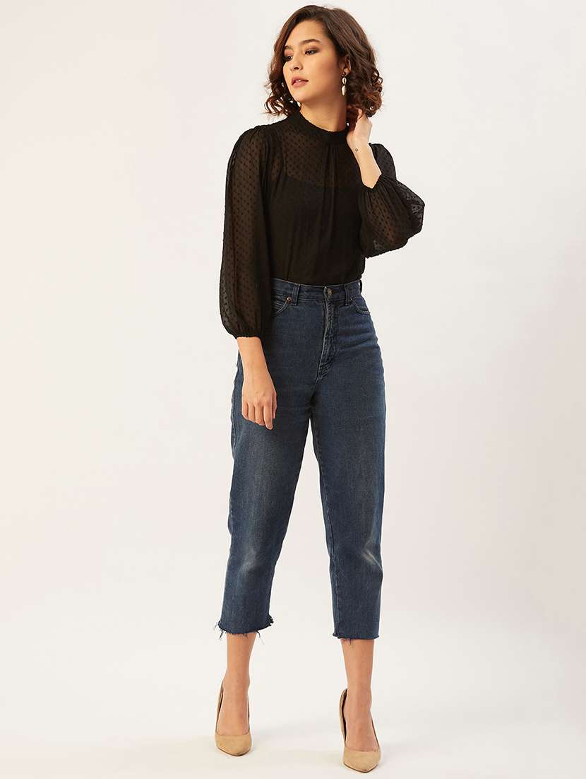 Women's Straight Mock Neck Top