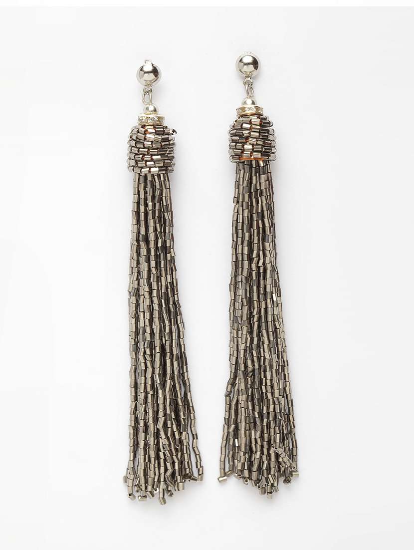 Silver Metal Drop Earring