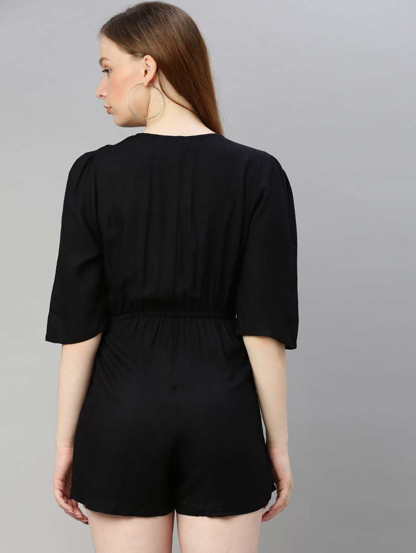 Tie Up Wrap Romper 