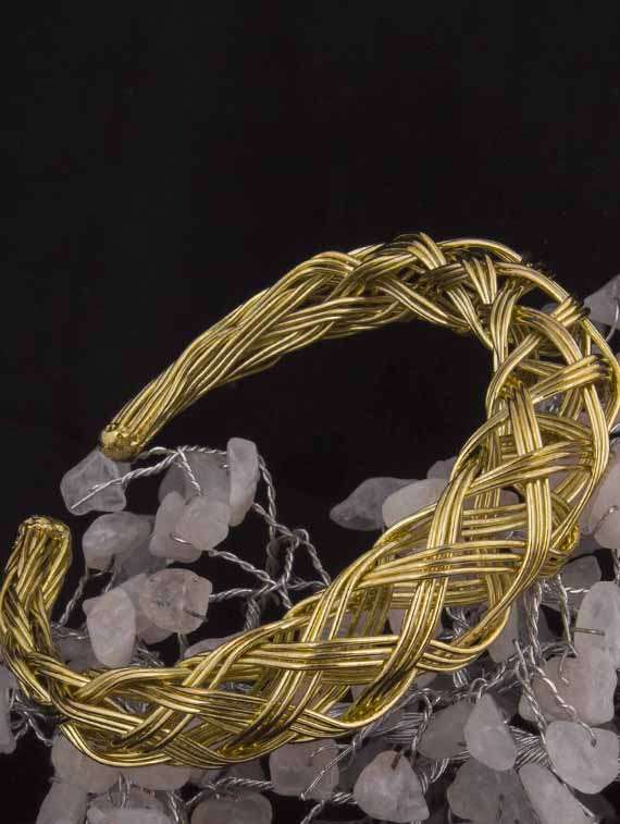 Gold Brass Cuffs Bracelet