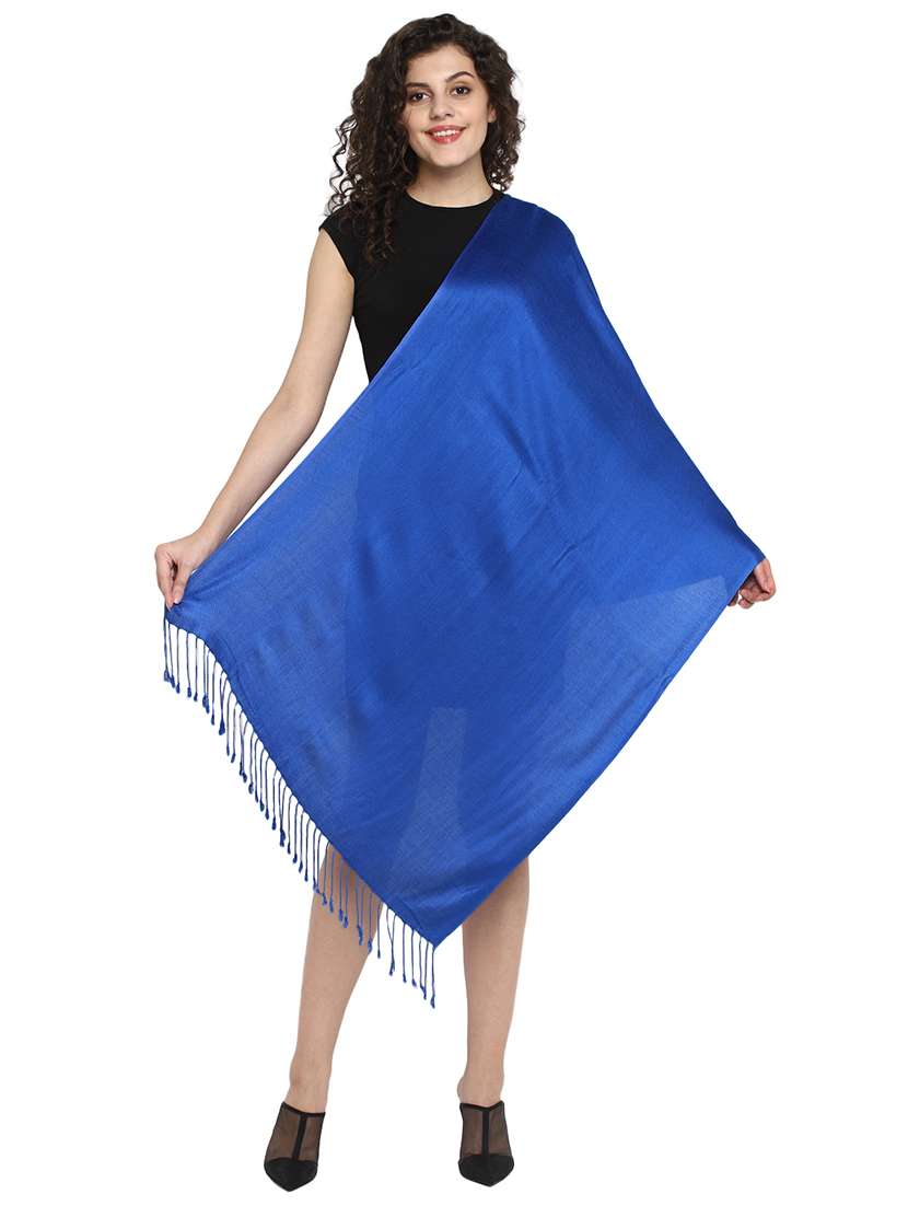 Blue Viscose Stole