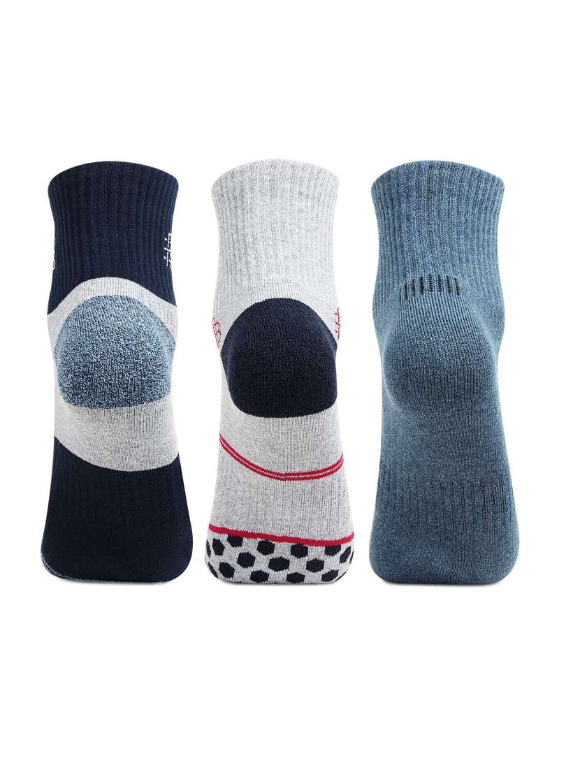Men Pack Of 3 Printed Above Ankle Length Socks