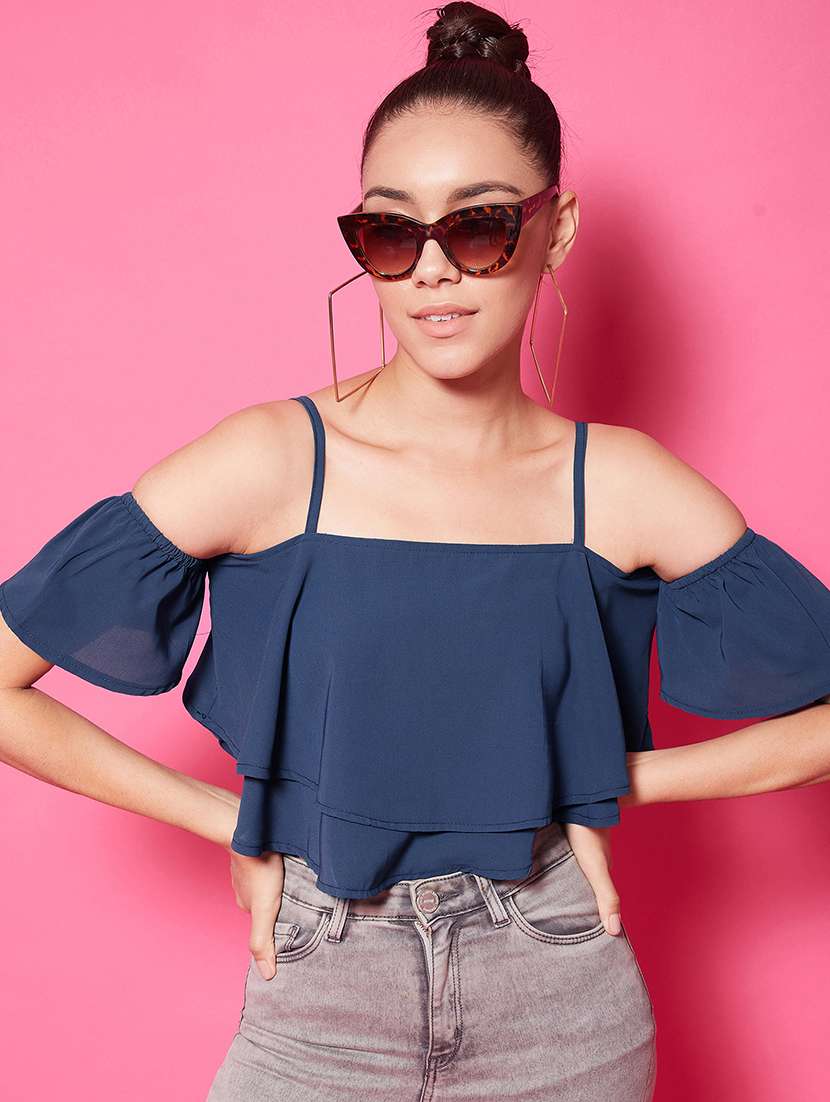 Women's Crop Shoulder Strap Top