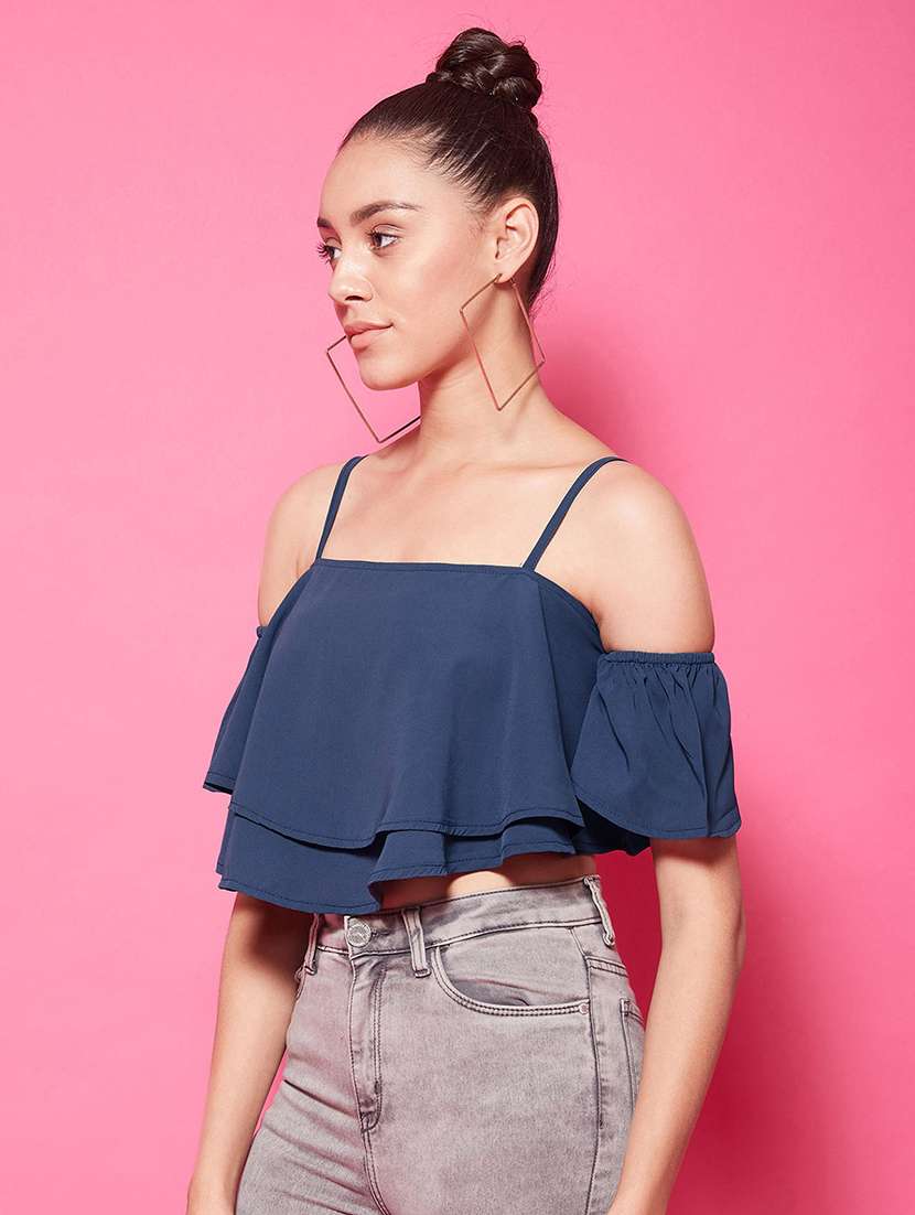 Women's Crop Shoulder Strap Top