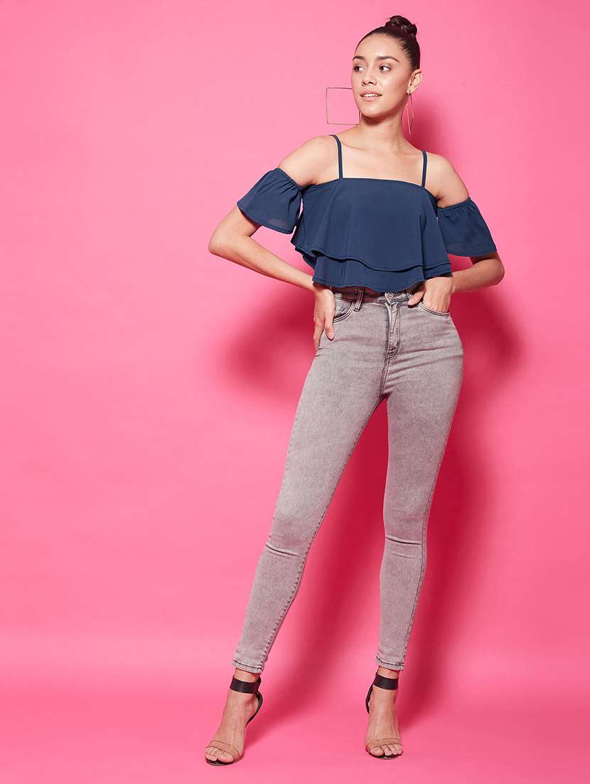Women's Crop Shoulder Strap Top
