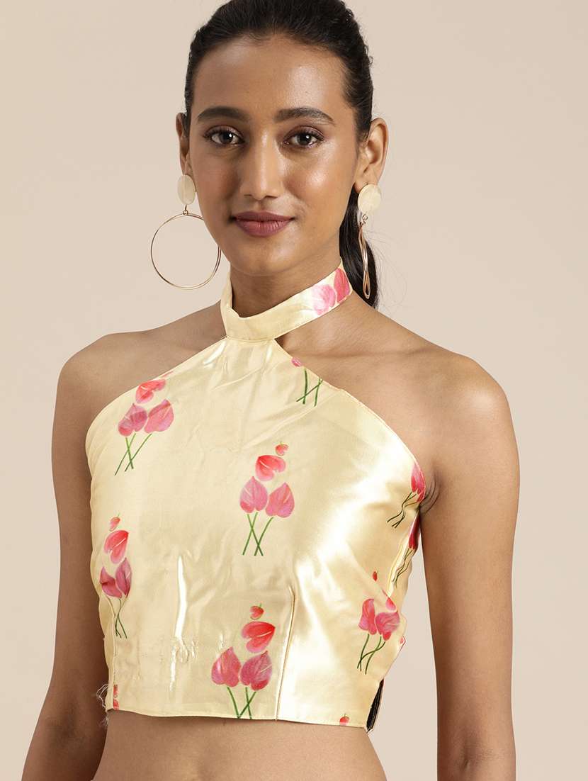 Solid Embroidered Saree With Blouse