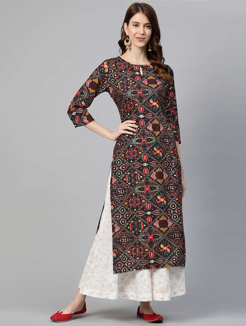 Bandhani Straight Kurta