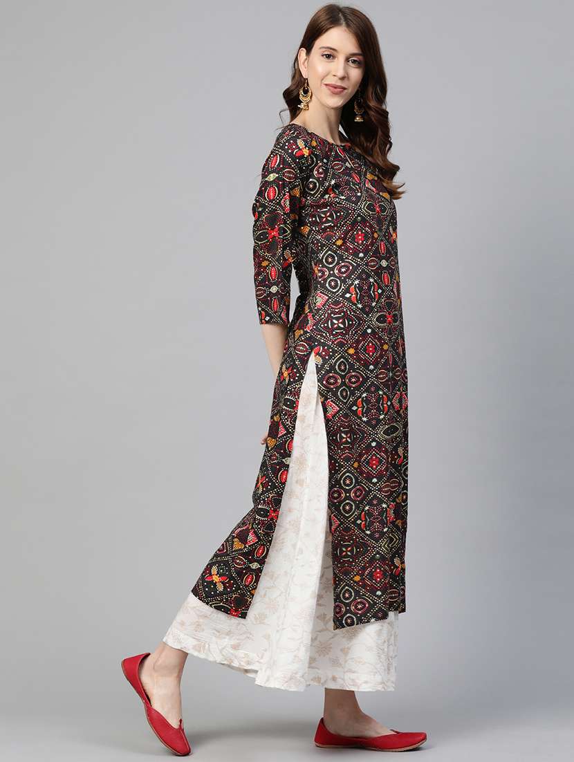 Bandhani Straight Kurta