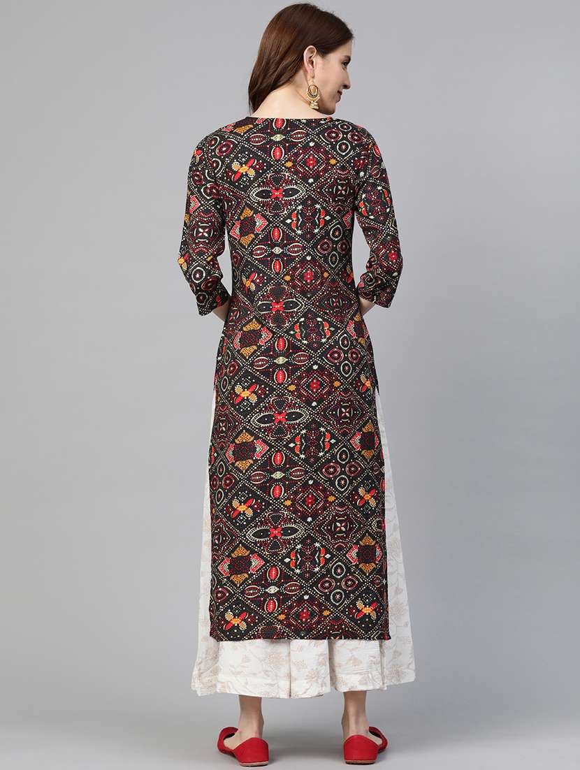 Bandhani Straight Kurta