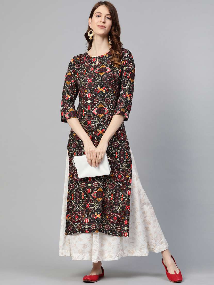 Bandhani Straight Kurta