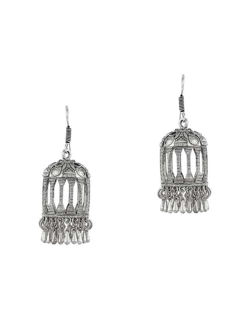 Silver Brass Jhumka Earring