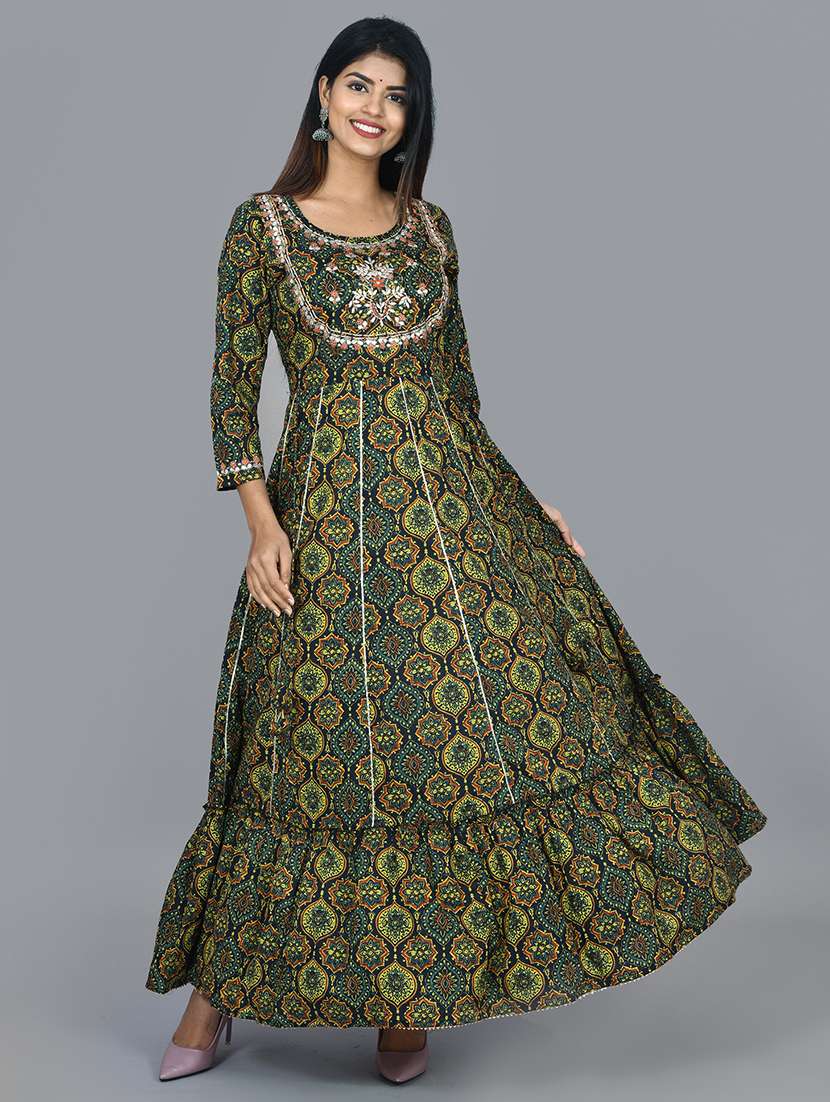 Printed Ethnic Gowns Kurta