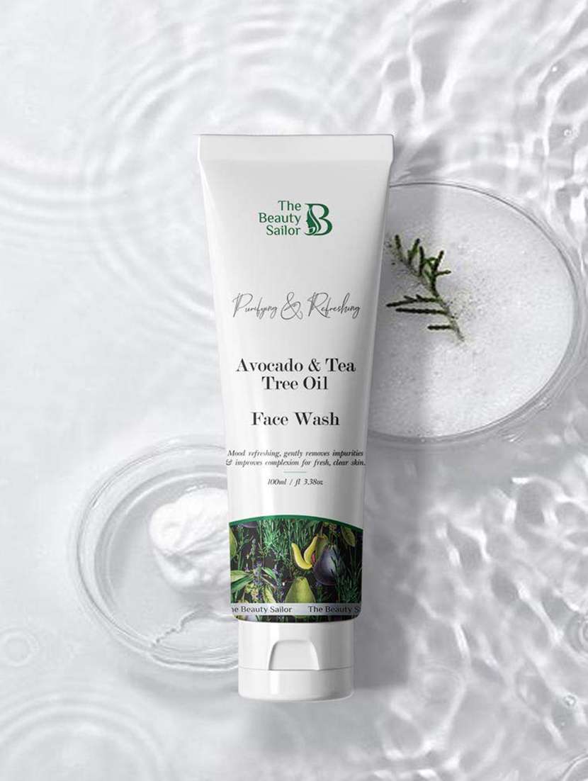 The Beauty Sailoravocado And Tea Tree Oil Face Wash For Purifying, Refreshing Skin & Improves Complexion Of Skin   100 Ml