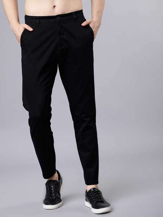 Black Solid Formal Trouser