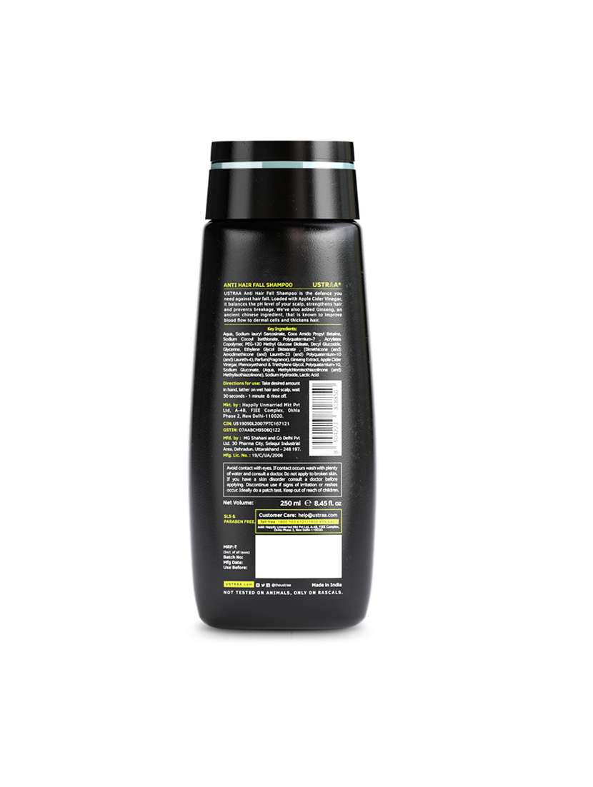 Ustraa Anti Hairfall Shampoo   250ml & Hair Growth Cream   100g