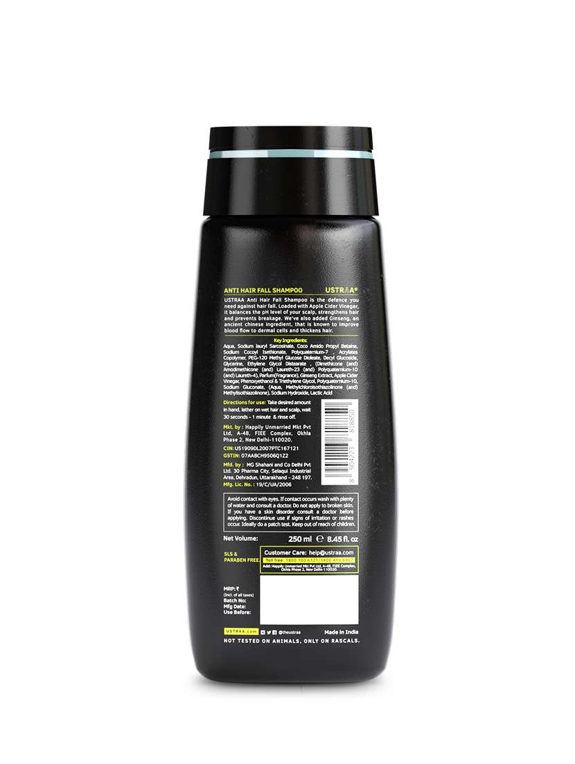 Ustraa Hair Growth Viatlizer   100ml, Anti Hairfall Shampoo   250ml & Ayurvedic Hair Oil   200ml