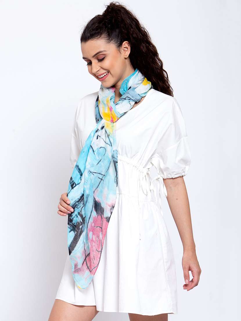 Blue Cotton Scarf