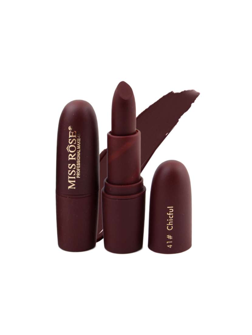 Miss Rose Creamy Matte Long Lasting Waterproof  Lip Moisturizing Bullet Lipstick  Shade 41 Chicful 7301 026b 41