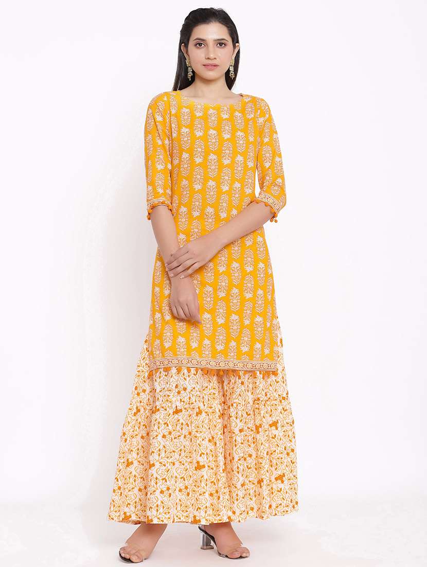 Women Floral Printed Kurta Sharara Set