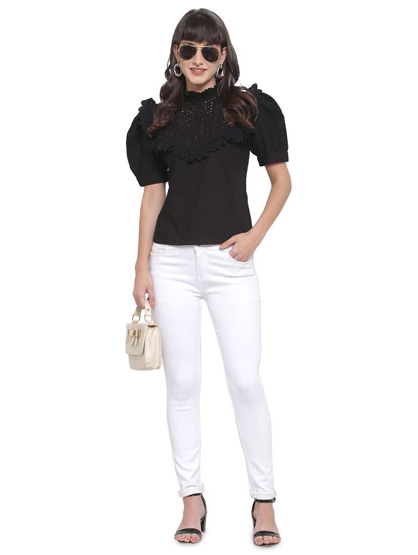 Women's Straight Mock Neck Top