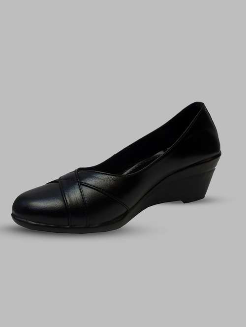 Black Pu Slip On Formal Shoes