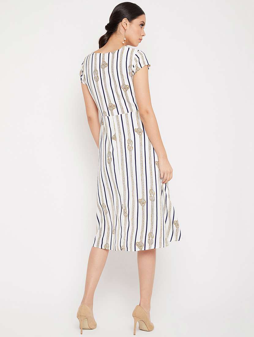 Women's High Low Striped Dress