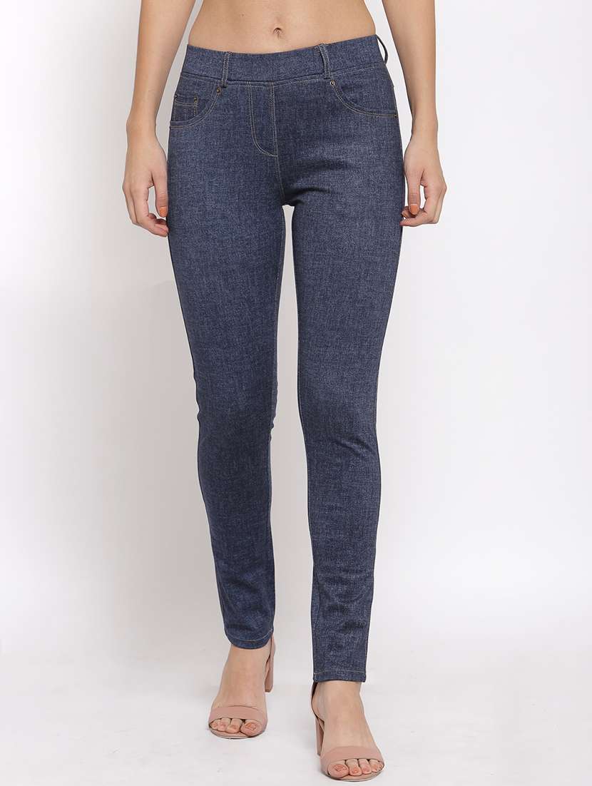 Mid Rise Solid Flat Front Trouser 