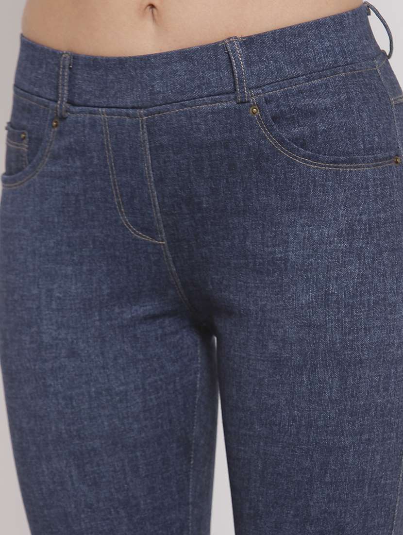 Mid Rise Solid Flat Front Trouser 