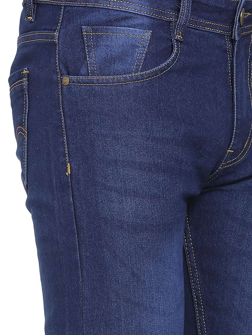Mens Slim Fit Plain Jeans