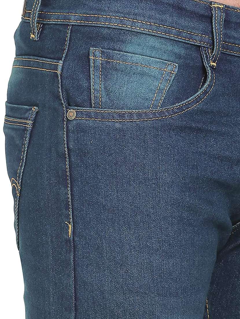 Mens Slim Fit Plain Jeans