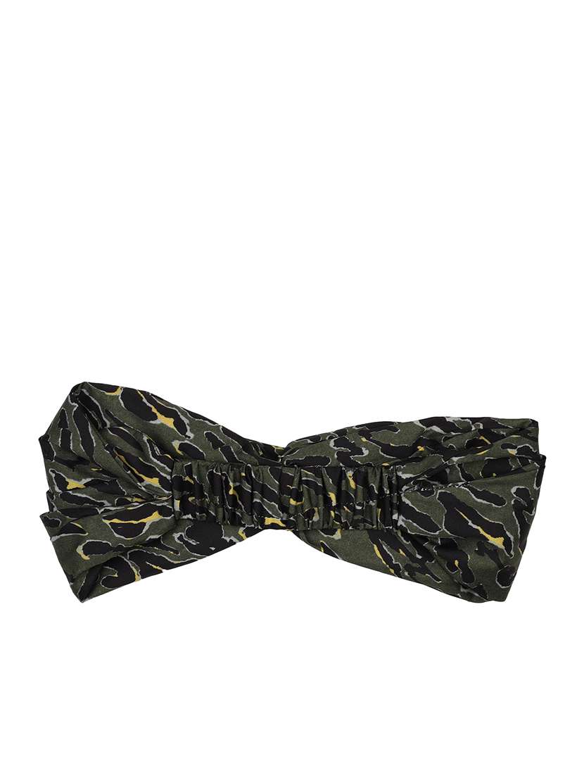 Printed Viscose Knot Design Green Headband