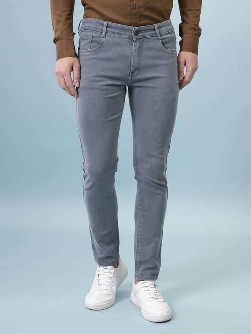 Mens Slim Fit Plain Jeans