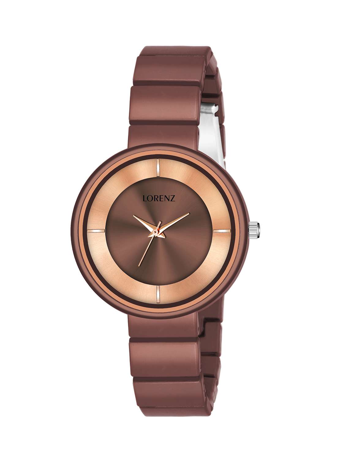Lorenz Luxury Finish Brown Analogue Watch For Women & Girls | As 103a