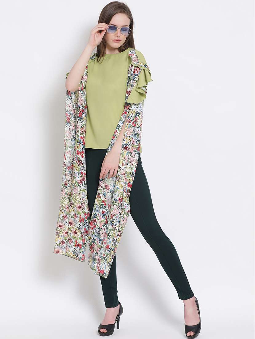 Women's Ruffle Round Neck Top